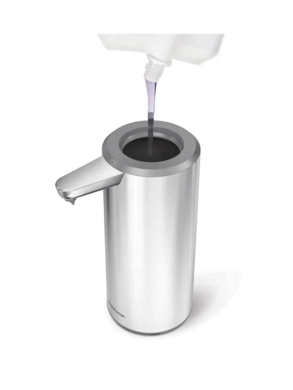 simplehuman Brushed Silver Automatic Soap Dispenser 9oz